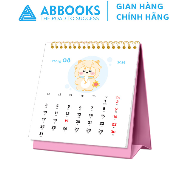 Lịch Để Bàn Mini 2026 – Bộ 5 Cuốn Lịch Có Note Kèm Sticker Trang Trí Dễ Thương (9x10.5cm) Bộ 5 Cuốn