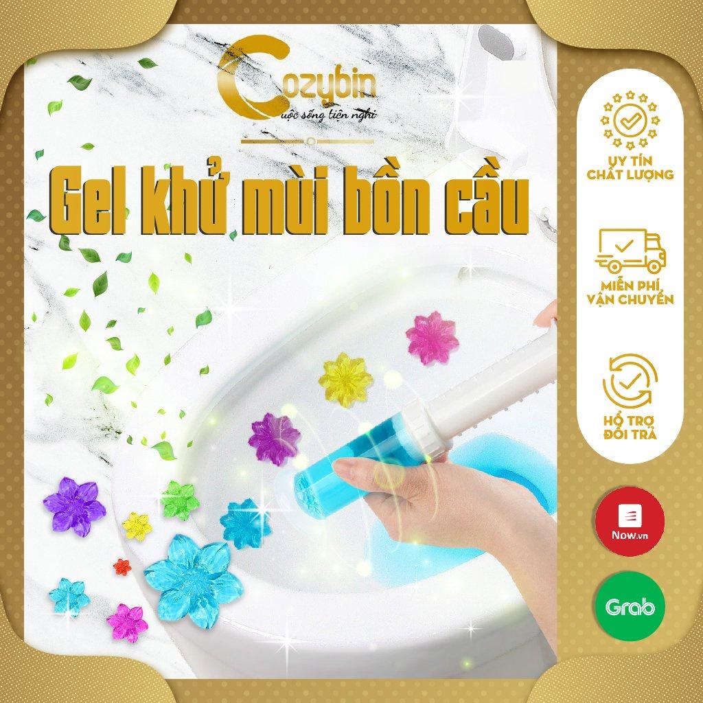 Gel khử mùi bồn cầu nhà vệ sinh hoa thơm khử trùng toilet CozyBin