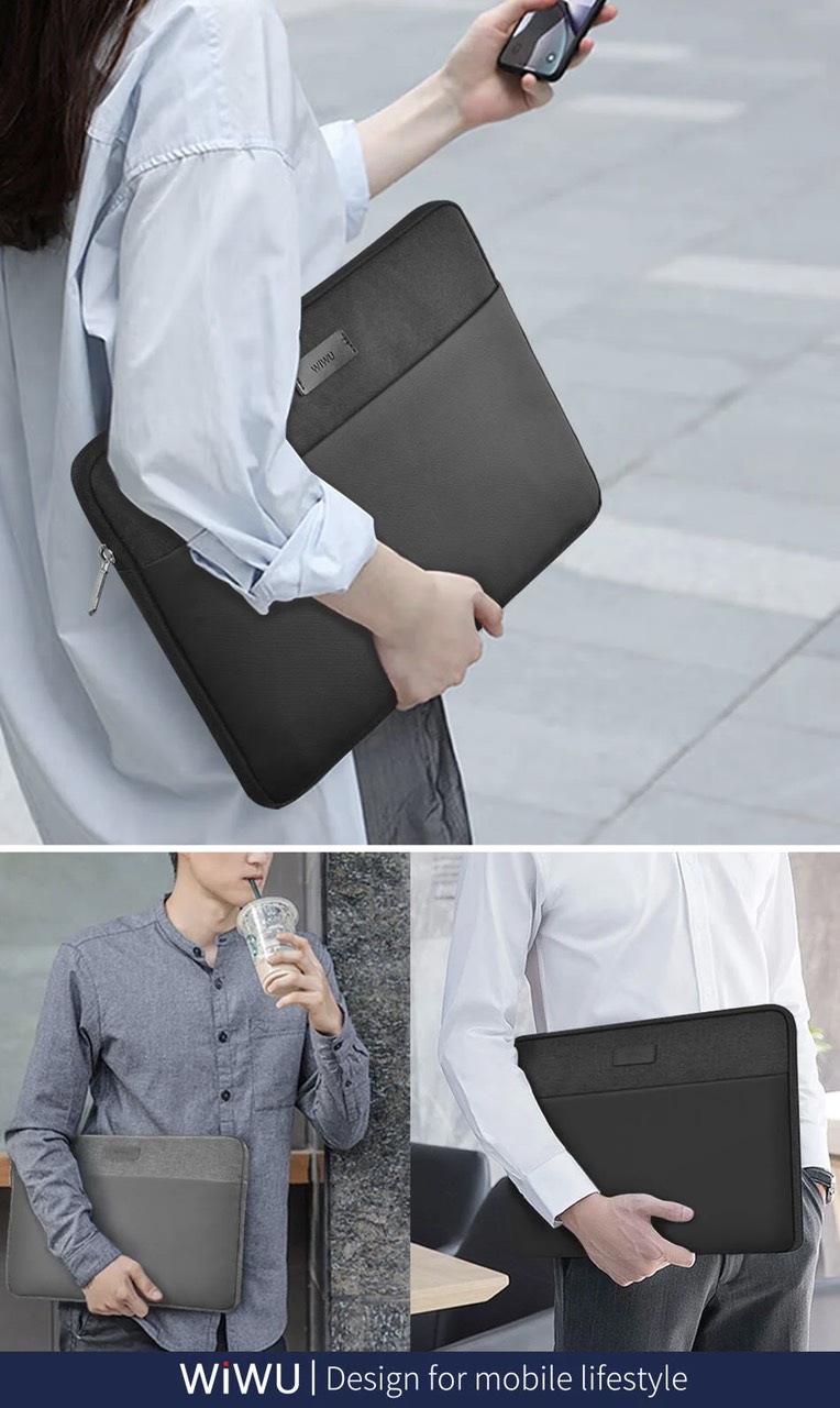 Bao đựng máy tính xách tay Wiwu Minimalist Laptop Sleeve cho macbook, laptop bảo vệ chống sốc - Hàng chính hãng