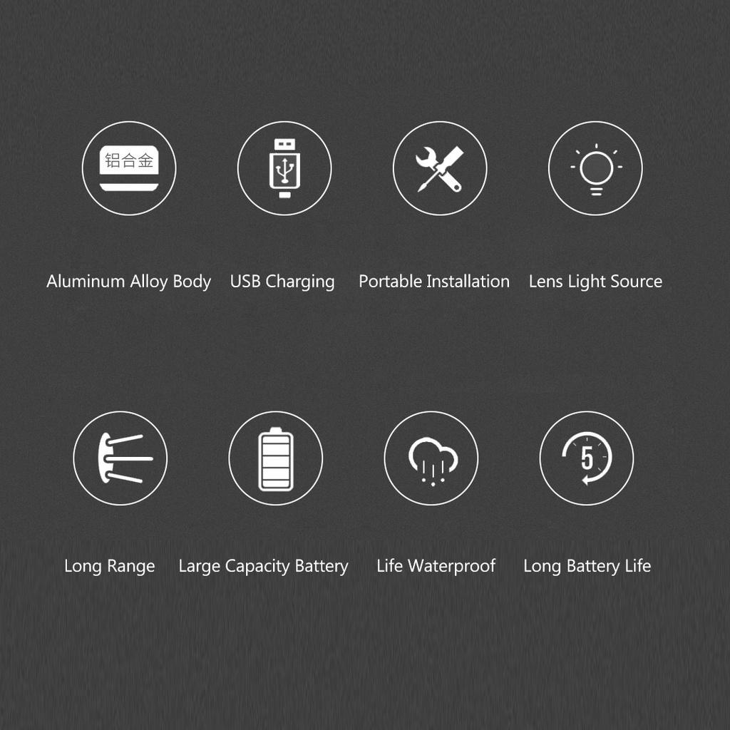 Đèn Pha Xiaomi Youpin TWOOC Chống Thấm Nước Kèm Sạc Tiện Dụng Dành Cho Xe Đạp
