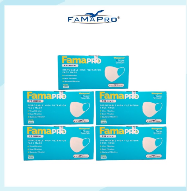 Khẩu Trang Y Tế Cao Cấp Kháng Khuẩn Famapro Remium - Kháng Khuẩn 4 Lớp - Chính Hãng Famapro Nam Anh