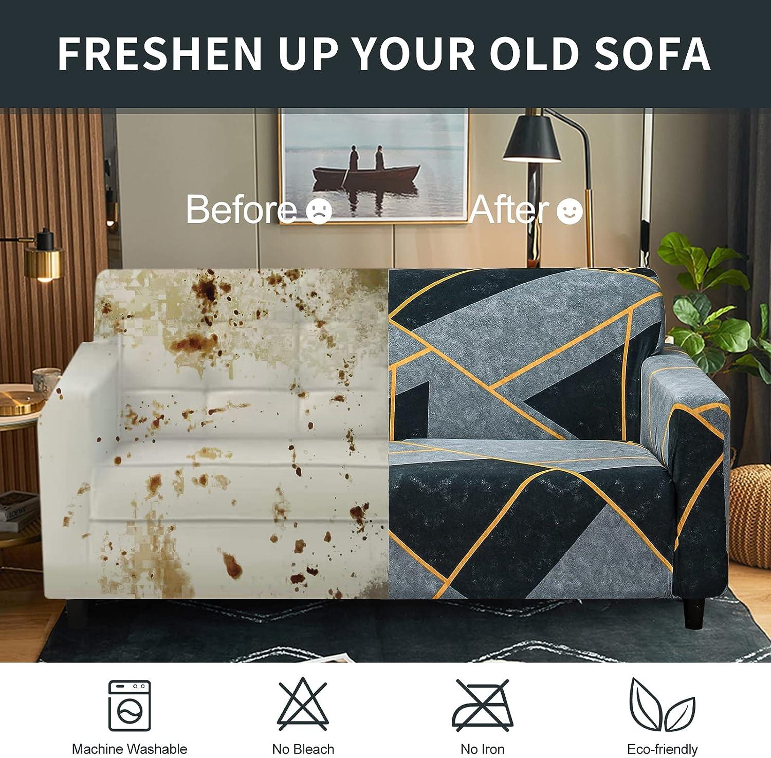Bọc ghế sofa 2~3 chỗ có tay vịn Bọc ghế sofa co giãn Bọc ghế sofa đàn hồi Bọc ghế sofa phổ thông Tấm bảo vệ ghế sofa với 1 tấm đệm