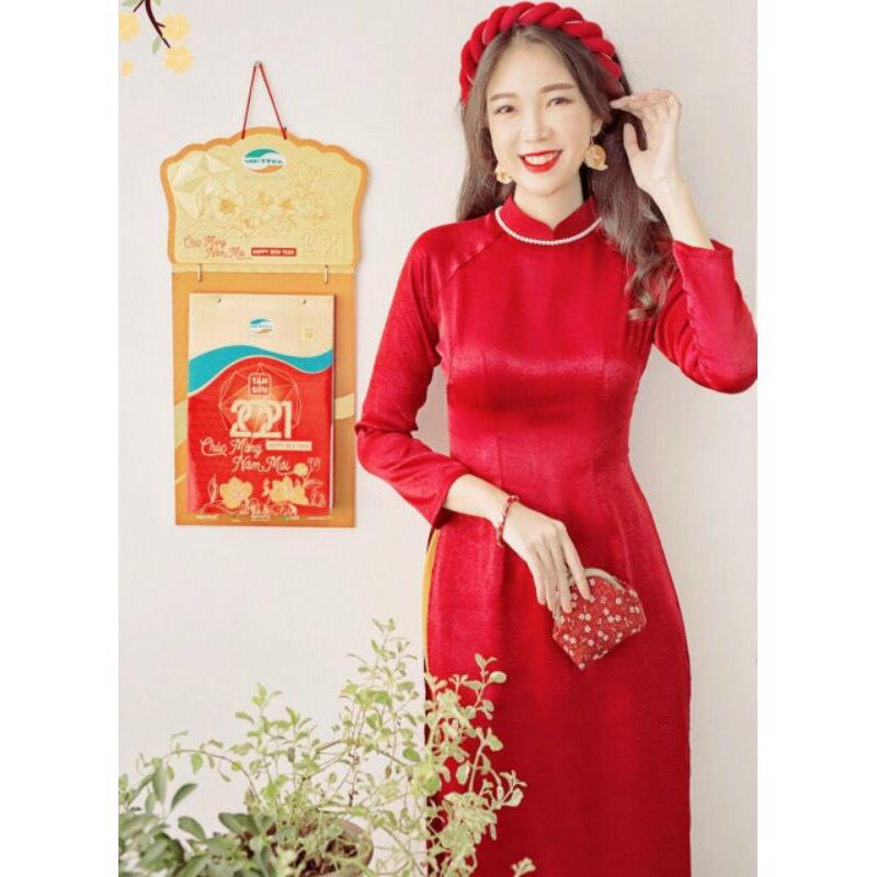 Áo dài truyền thống trơn, áo lụa trơn rẻ đẹp