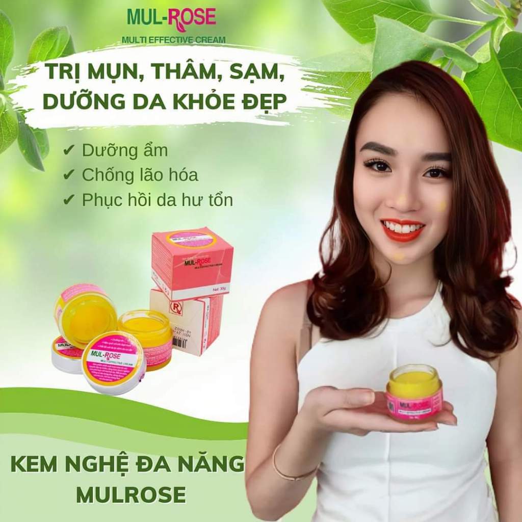 Kem nghệ đa năng Mulrose 30g Dưỡng da, giảm mụn, mờ thâm, se khít lỗ chân lông, chàm sữa, hăm, bị bỏng, vết thương hở.. Mul Rose [Chính Hãng]