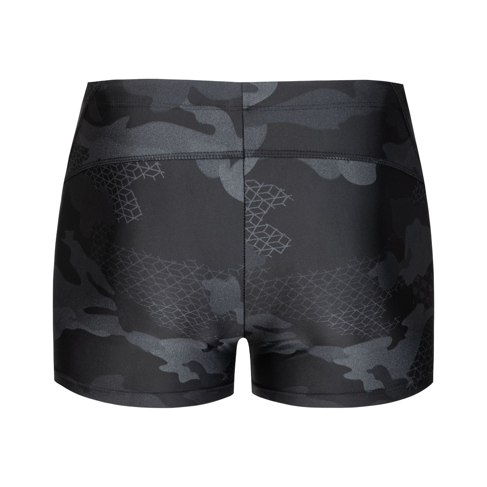 Quần bơi nam boxer  Cleacco màu đen Camo , chất vải  Poly co giãn 4 chiều , thoáng khí , thoát nước nhanh BORO SPORT - Tặng nón bơi vải