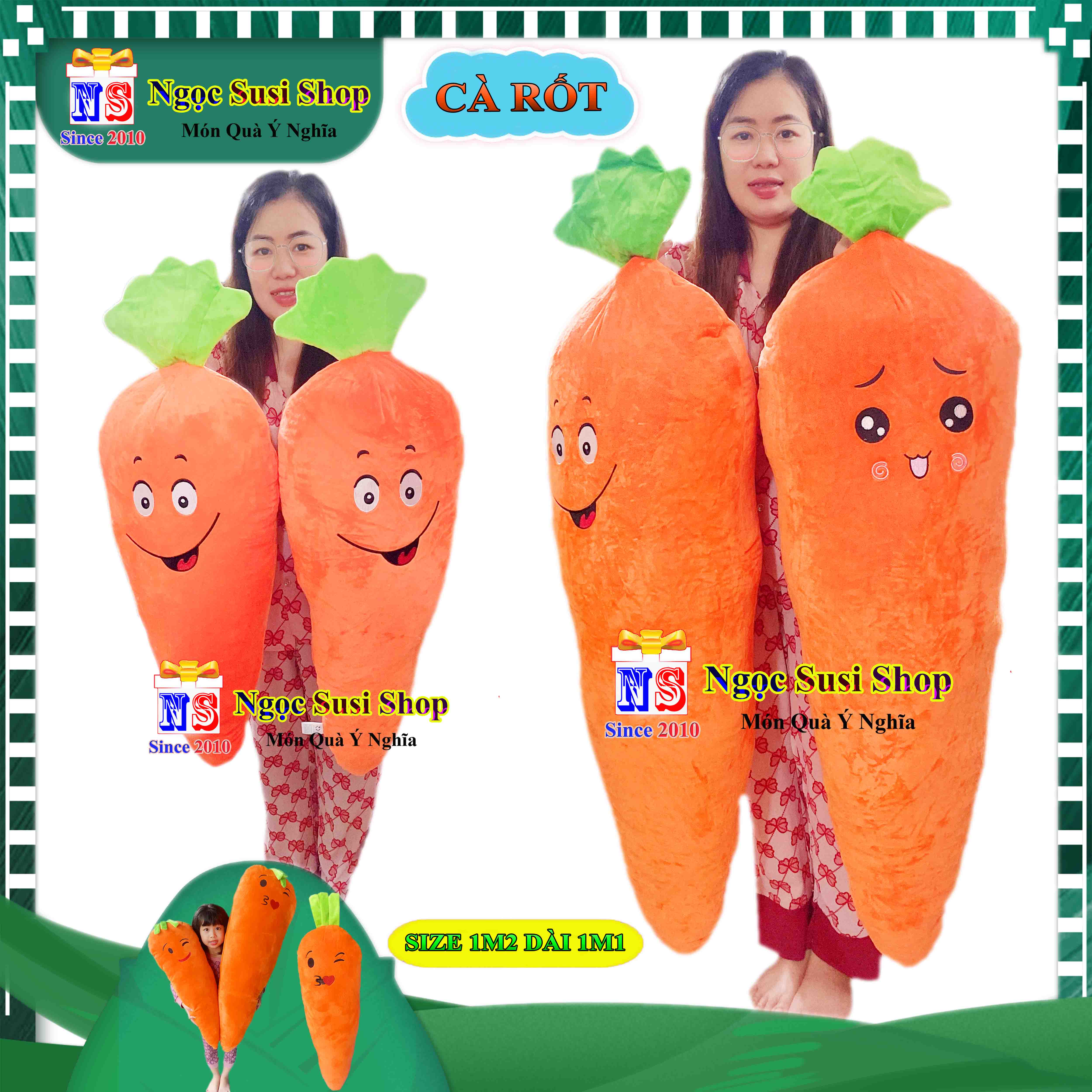 GẤU BÔNG CỦ CÀ RỐT ÔM NGỦ SIÊU TO DÀI RẤT MỊN NHA - GỐI ÔM HÌNH CÀ RỐT