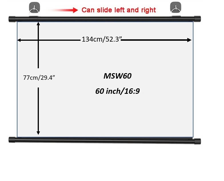Màn chiếu treo tường/ Di động dạng Lite Prima - Apollo - nhẹ gọn mang đi, dễ lắp đặt bằng móc treo. Kích thước 60 inch, 72 inch, 80 inch và 100 inch tỉ lệ 16:9 và 4:3 - Hàng nhập khẩu