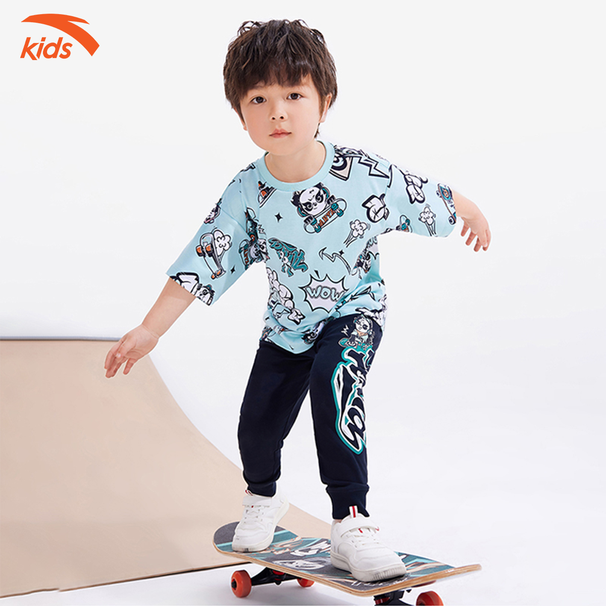 Quần dài bé trai Anta Kids dáng Slim Fit, cạp chun co giãn 4 chiều W352329734