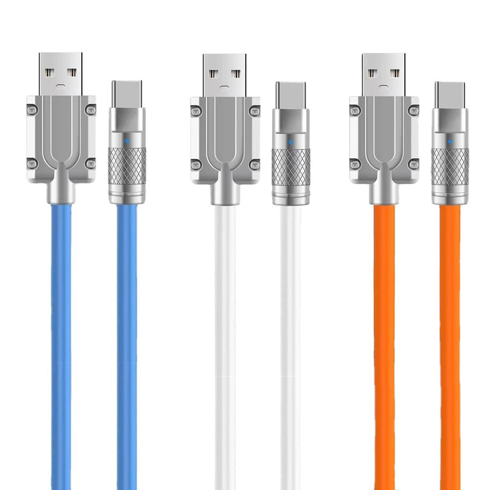 Cáp sạc nhanh 120w cá mập bọc thép USB ra Light-ning dây silicon dài 1.5m - hàng chính hãng