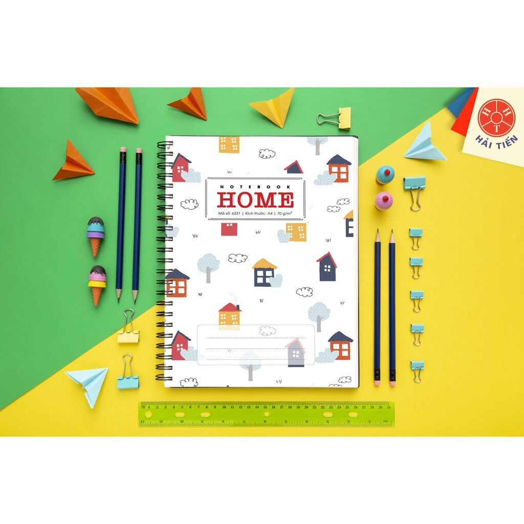 Sổ lò xo kép bìa bồi Hải Tiến Home A4 200/300 trang