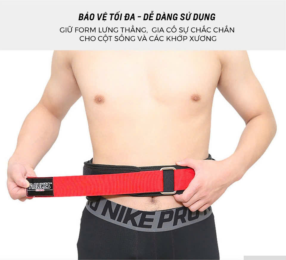 Đai lưng cứng tập gym gánh tạ AOLIKES A-7983 chuyên nghiệp sport waist support