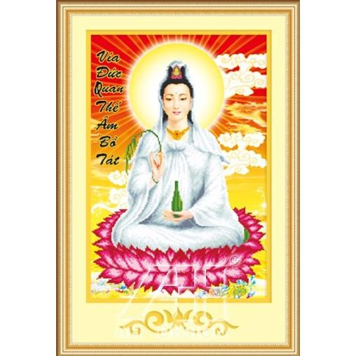 Tranh thêu Quan Âm Bồ Tát 53416 - kích thước: 45 * 62cm.