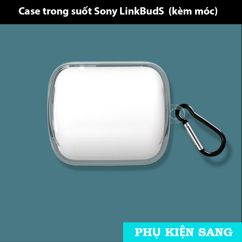 Case trong suốt TPU kèm móc treo cho Sony LinkBuds (WF-L900)