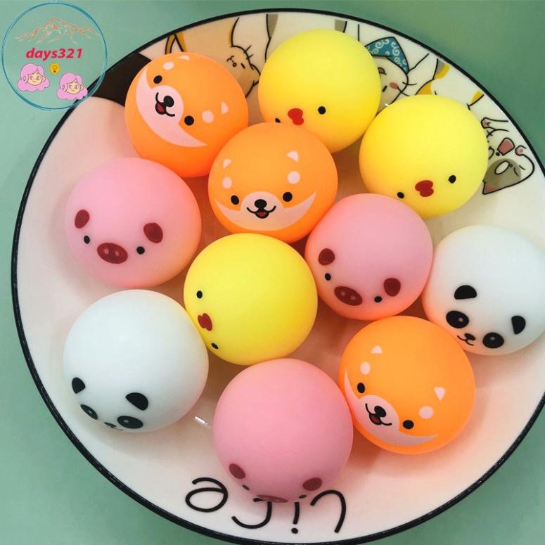 Squishy Mochi heo hồng thỏ trắng gấu trúc trắng vịt vàng shiba mềm mịn dễ thương giá rẻ