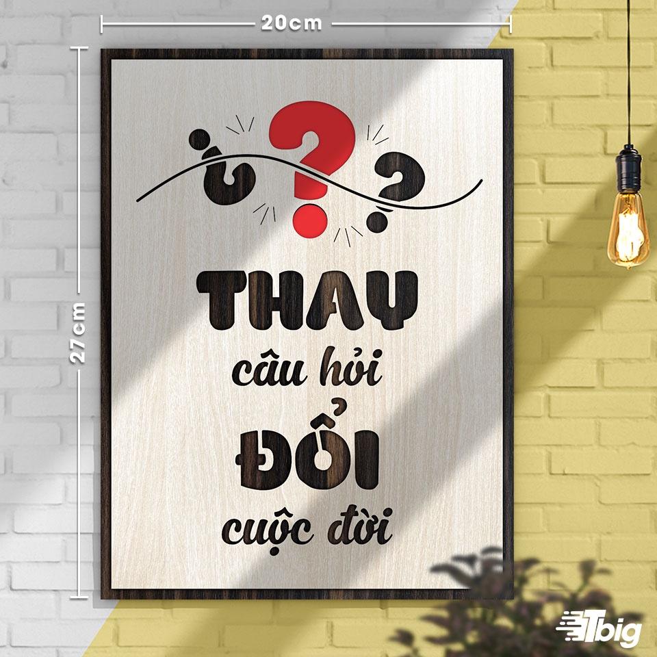 Tranh động lực TBIG125: Thay câu hỏi đổi cuộc đời 20x27cm