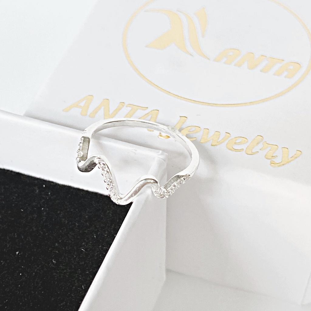 Nhẫn bạc nữ ATJ9029 kiểu dáng sóng lượn Melody waves ANTA Jewelry