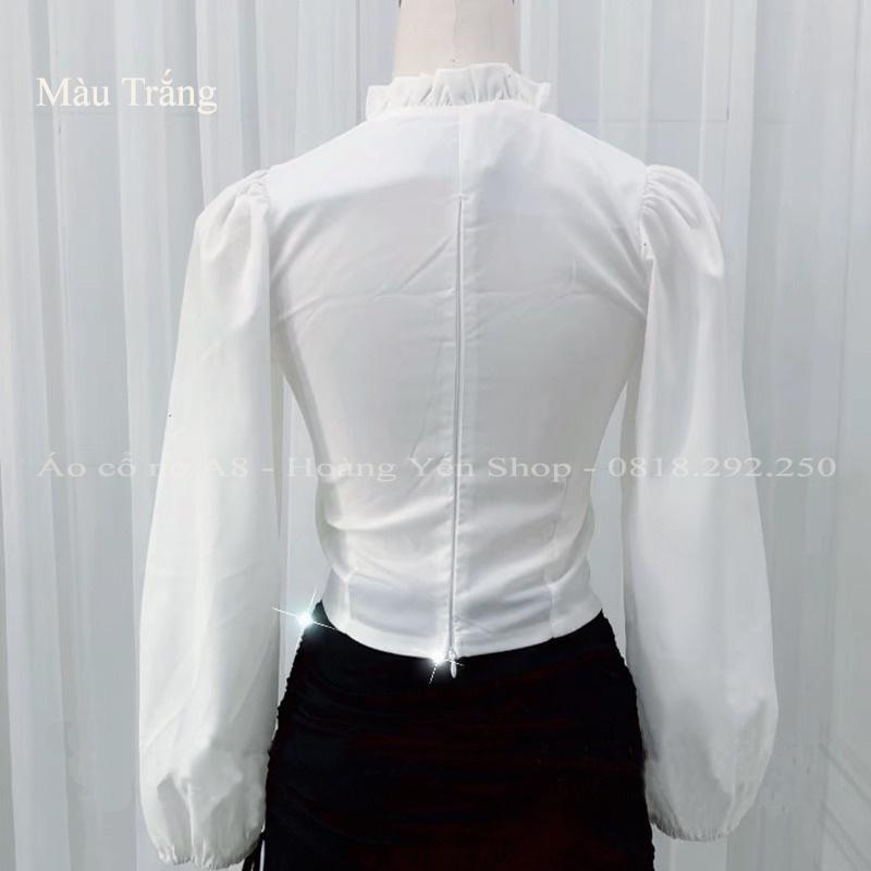 Bộ Áo cổ nơ A8 và chân váy rút CV08.Áo chất liệu kate lụa siêu đẹp, chân váy cotton co dãn 4 chiều có dây rút siêu xinh
