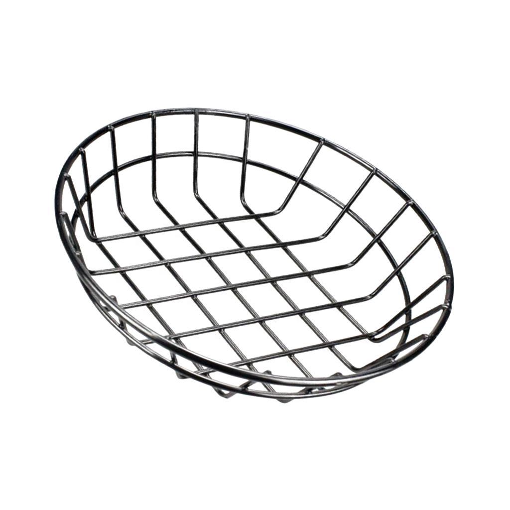 2x S Metal Fast Food Baskets Restaurant Serving for Sandwiches Fries Chips