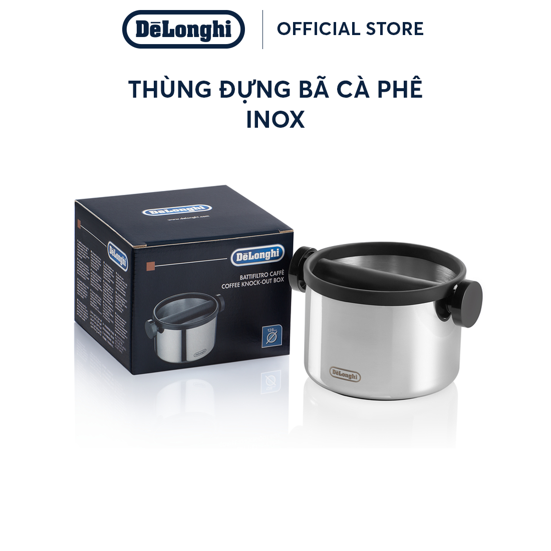 [Hàng chính hãng] Thùng đựng bã cà phê inox DeLonghi