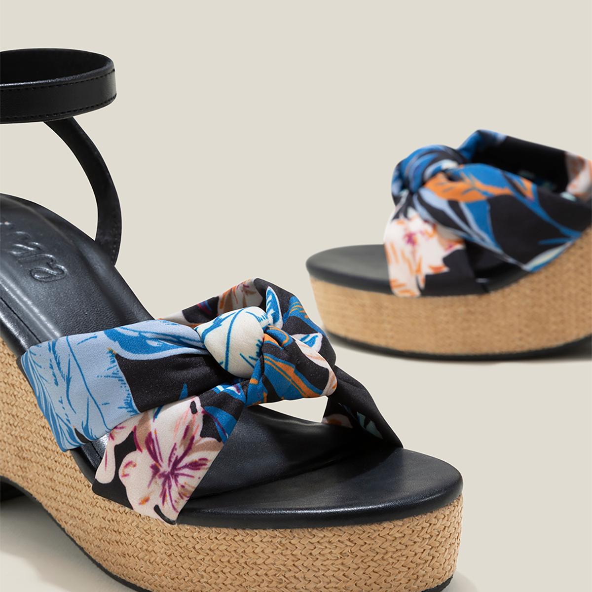 Vascara Sandal Xuồng Vải Hoa Thắt Nơ - SDX 0444