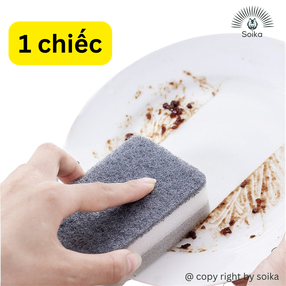 Miếng Bọt Biển Rửa Chén Bát Miếng Cọ Rửa Hai Mặt Làm Sạch Soika SK-A03