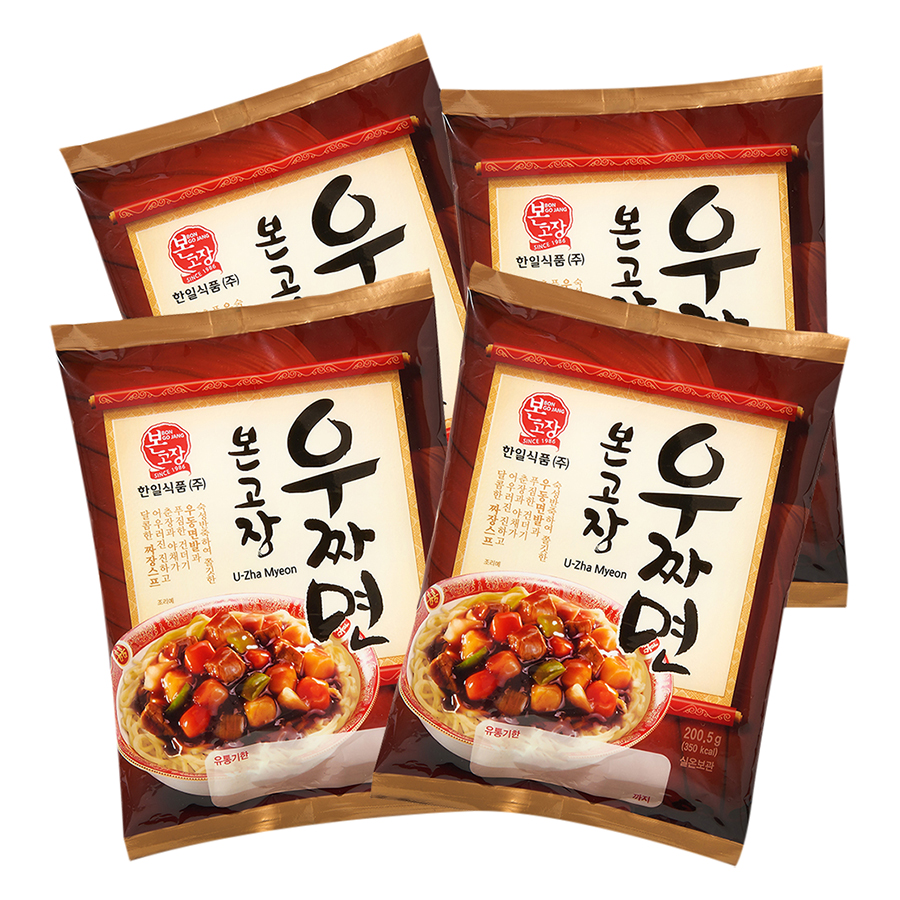 Combo 4 Gói Mì Udon Jjajang Hanil Food (200.5g / Gói)