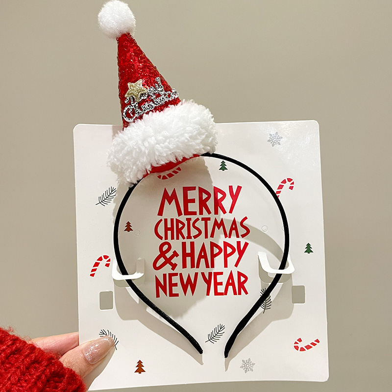 Cài tóc giáng sinh bờm tóc, băng đô giáng sinh, dồ noel tai gấu mùa đông