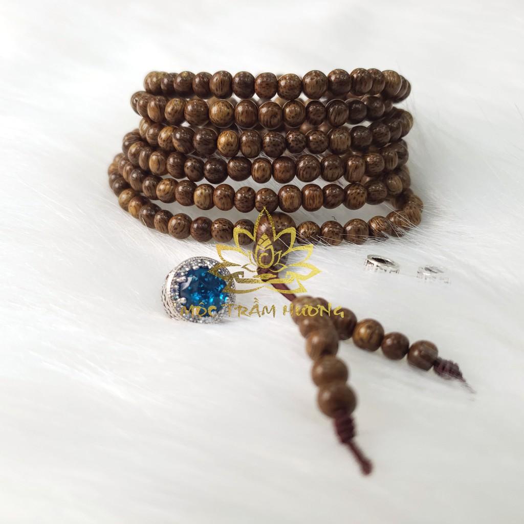 Vòng Tay Trầm Hương 216 Hạt 4mm MIX Charm Bạc S925