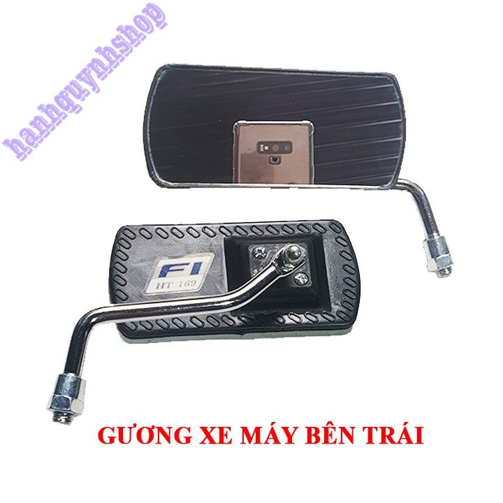 Gương xe máy hình chữ nhật thời trang tay tròn loại đẹp