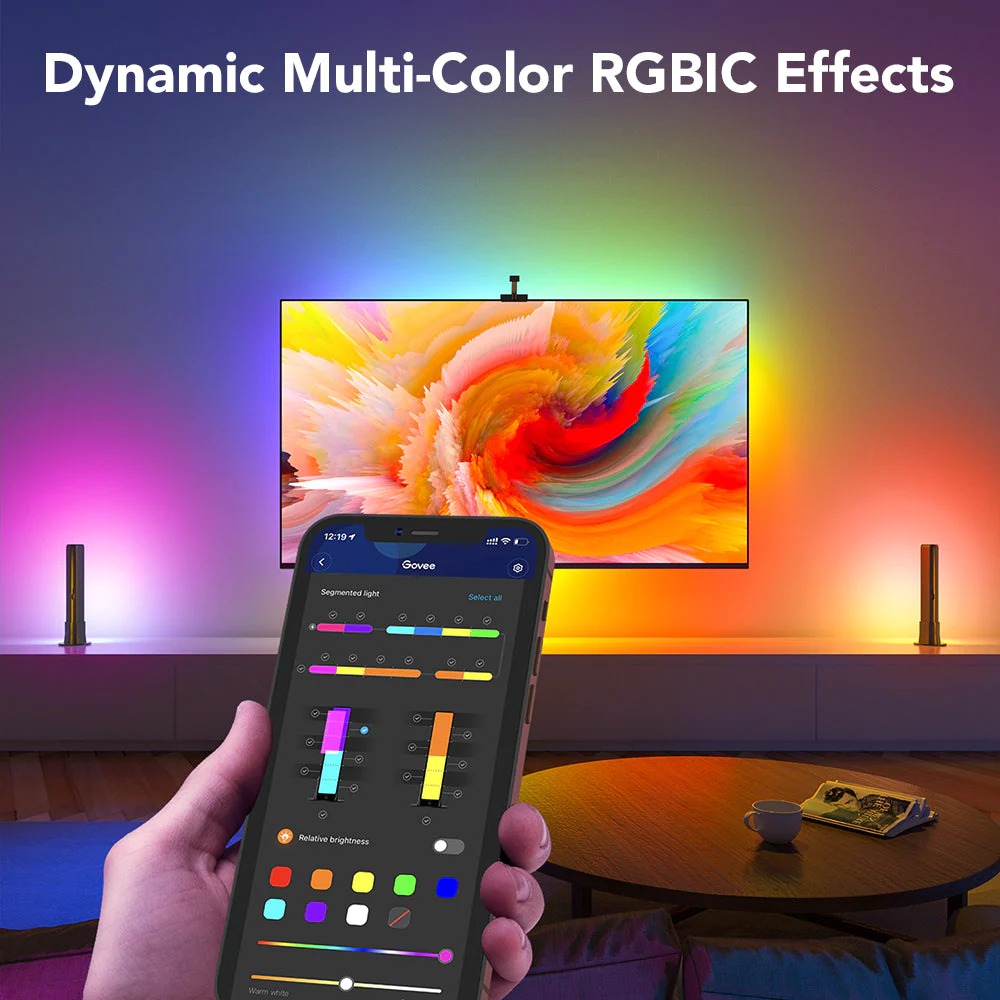 Bộ đèn LED trang trí TV Govee DreamView T1 Pro TV Backlight H605B | Kèm camera cảm biến màu thông minh | ánh sáng RGBIC