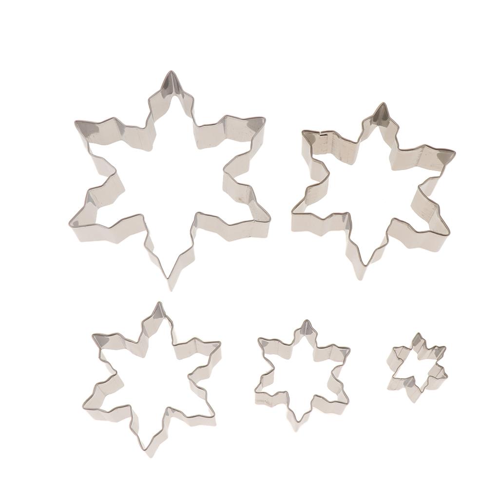 5pcs Cookie Cutter - Fondant Cake / Sugarcraft / Chocolate Decor Mold - DIY Baking Tool - Stainless Steel