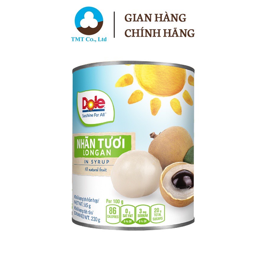 Nhãn tươi đóng hộp Dole hộp 565g