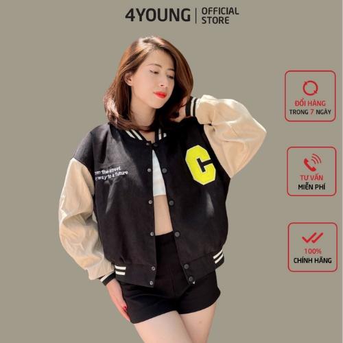 Áo khoác bomber nữ croptop dang lửng