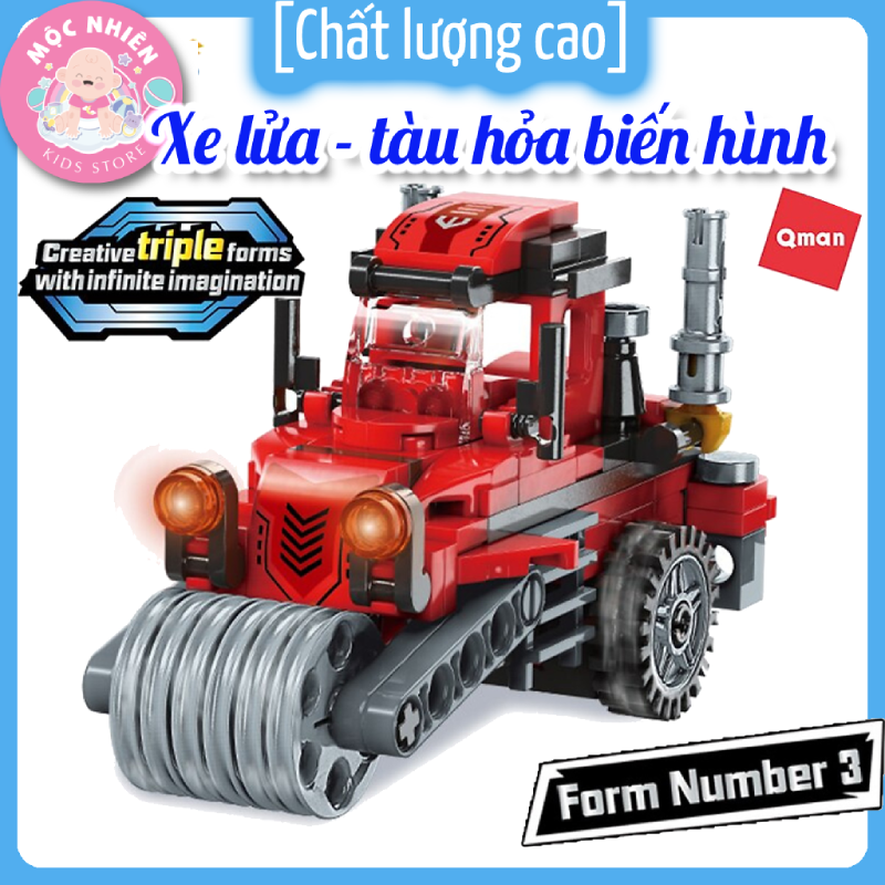 Đồ chơi xếp hình Qman 42101 - Tàu hỏa biến hình (305 mảnh ghép)