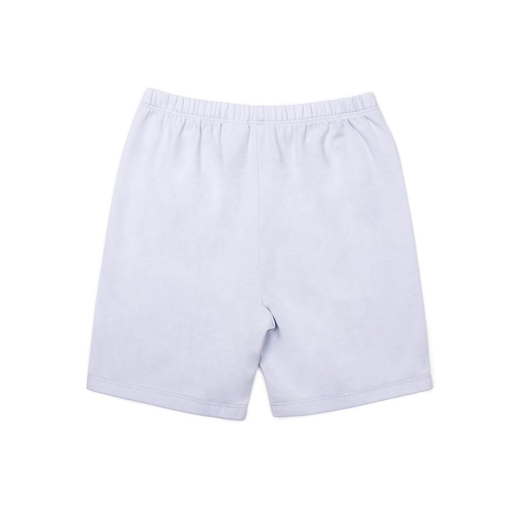 Bộ quần áo cotton cộc cài lệch quần kẻ - OETEO1164