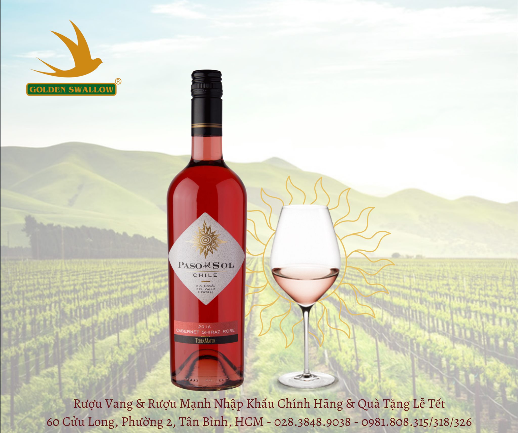 Rượu Vang Đỏ Chile Paso del Sol Cabernet Shiraz Rose