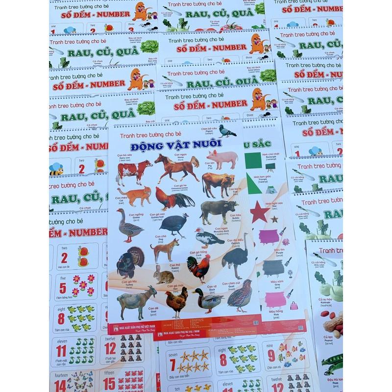 Bộ tranh ảnh 14 chủ đề nhận biết hoa quả cho bé