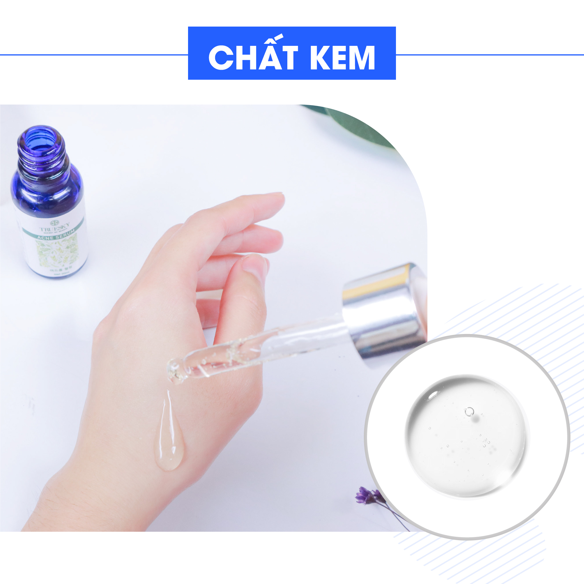 Serum ngừa mụn trắng da Truesky Premium chiết xuất tràm trà thiên nhiên 20ml - Acne Serum