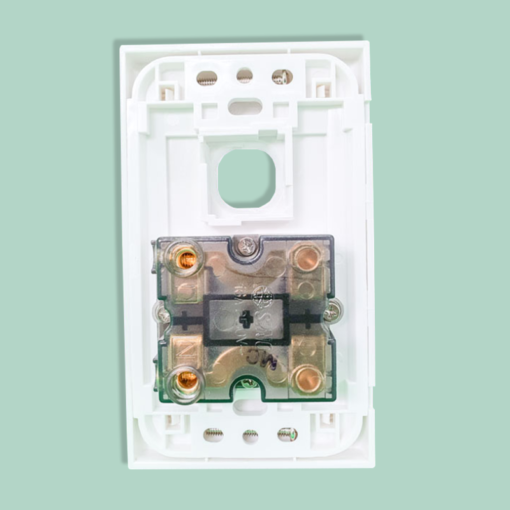 Ổ cắm đôi 2 chấu + 1 module hạt tròn Sino Vanlock S18U2X