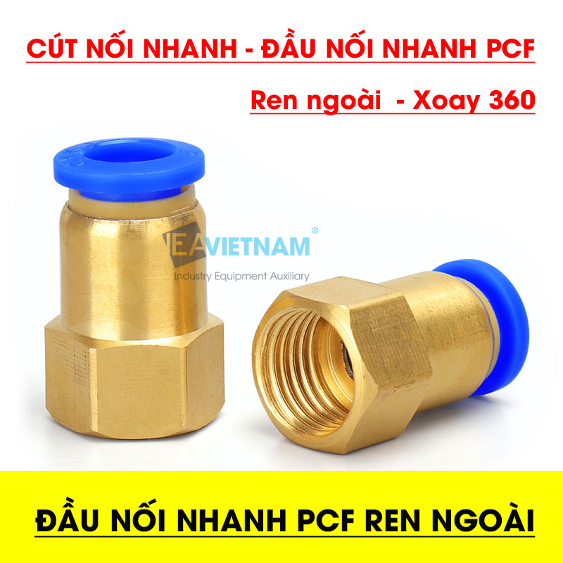 Cút nối nhanh , Đầu nối nhanh PCF ren trong 4 6 8 10 12