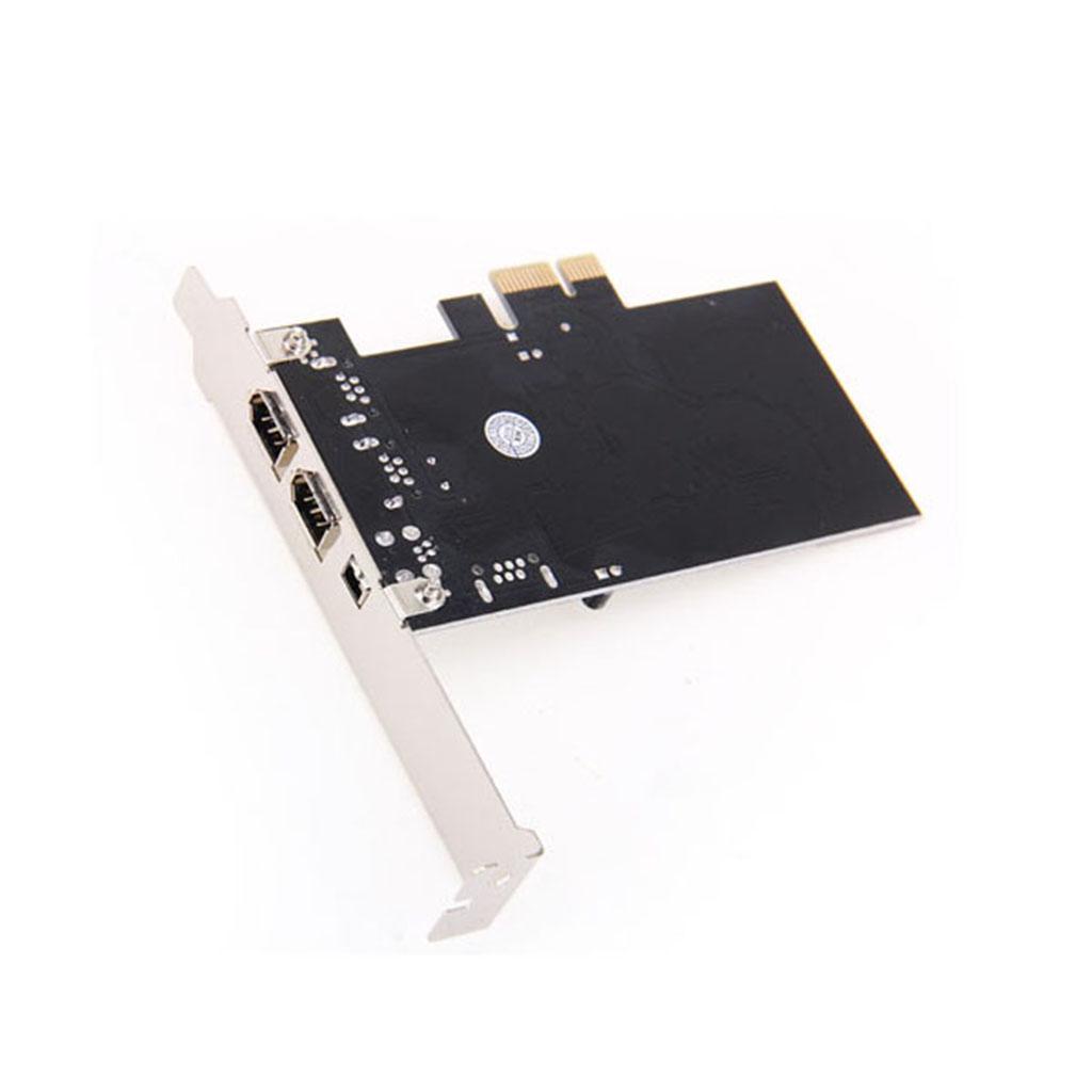 1Pcs PCIe x1 1394 Controller Adapter Card for Desktops