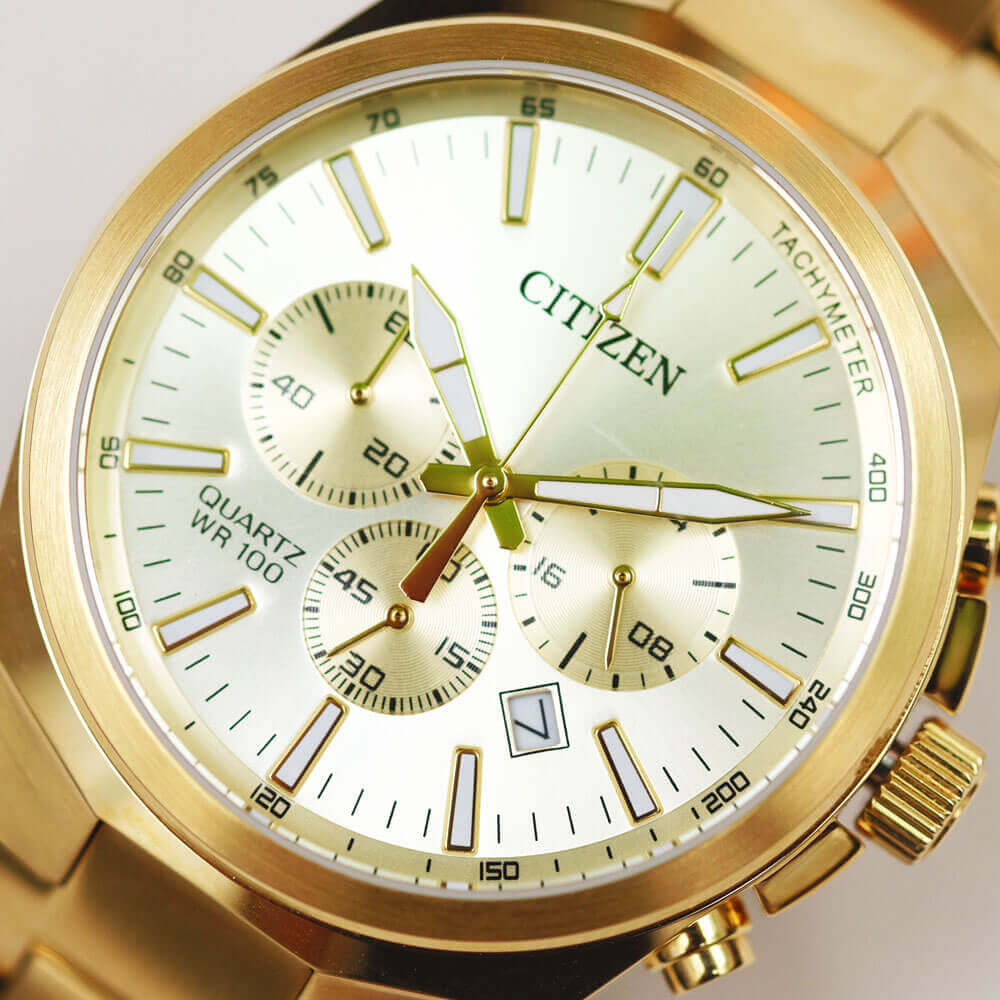 Đồng Hồ Nam Citizen Dây Thép Không Gỉ AN8172-53P - Mặt Vàng