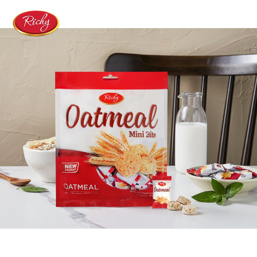 Bánh Yến Mạch Oatmeal Richy Thơm Ngon Túi 250g New