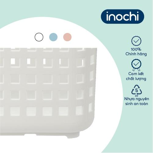 Giỏ xách quai giữa Inochi - Nachi màu Trắng/Hồng/Xanh