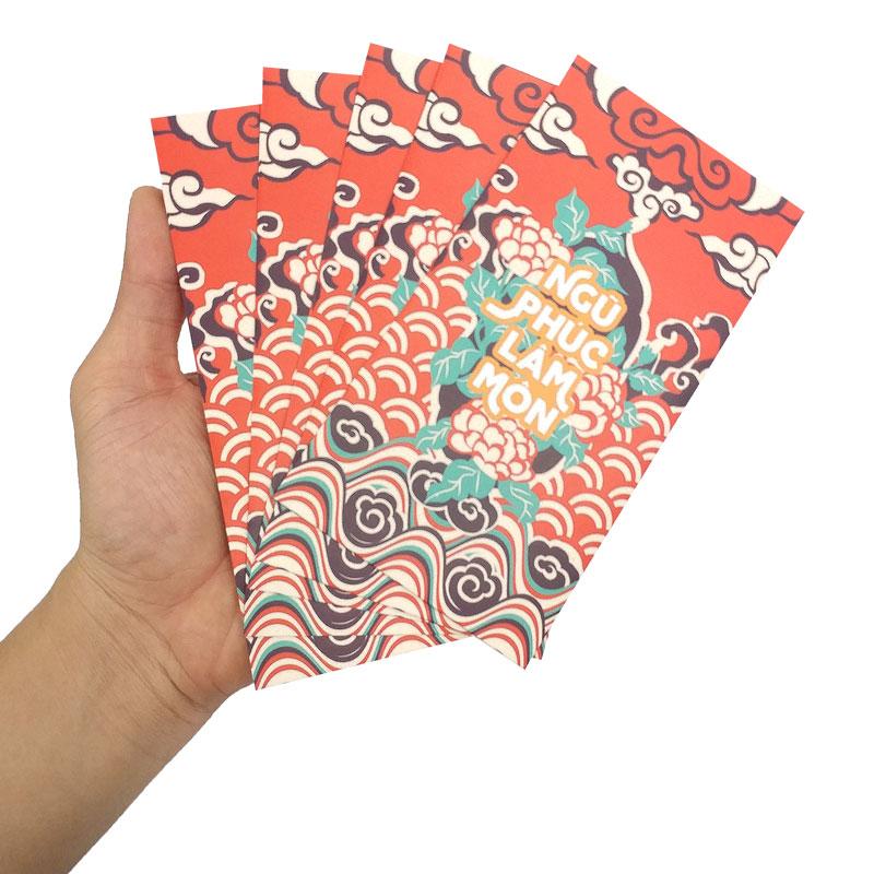 Bộ 5 Bao Lì Xì SDstationery Cát Niên Mỹ Ý - Ngũ Phúc Lâm Môn