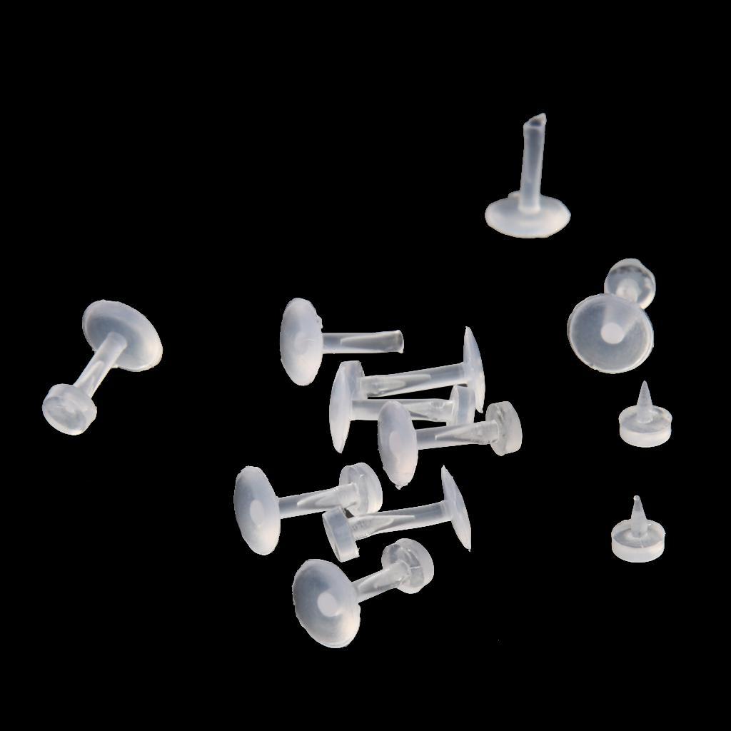 4-7pack 10Pcs Clear Acrylic Nose Studs Ring Retainers Bars Body Piercing Jewelry