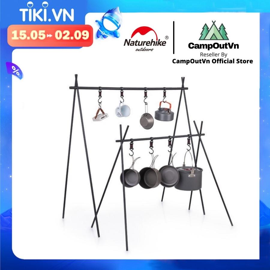 Đồ cắm trại giá treo đồ Naturehike campoutvn xếp gấp gọn NH19PJ082 du lịch dã ngoại chắc chắn chịu tải nhiều vật dụng A114