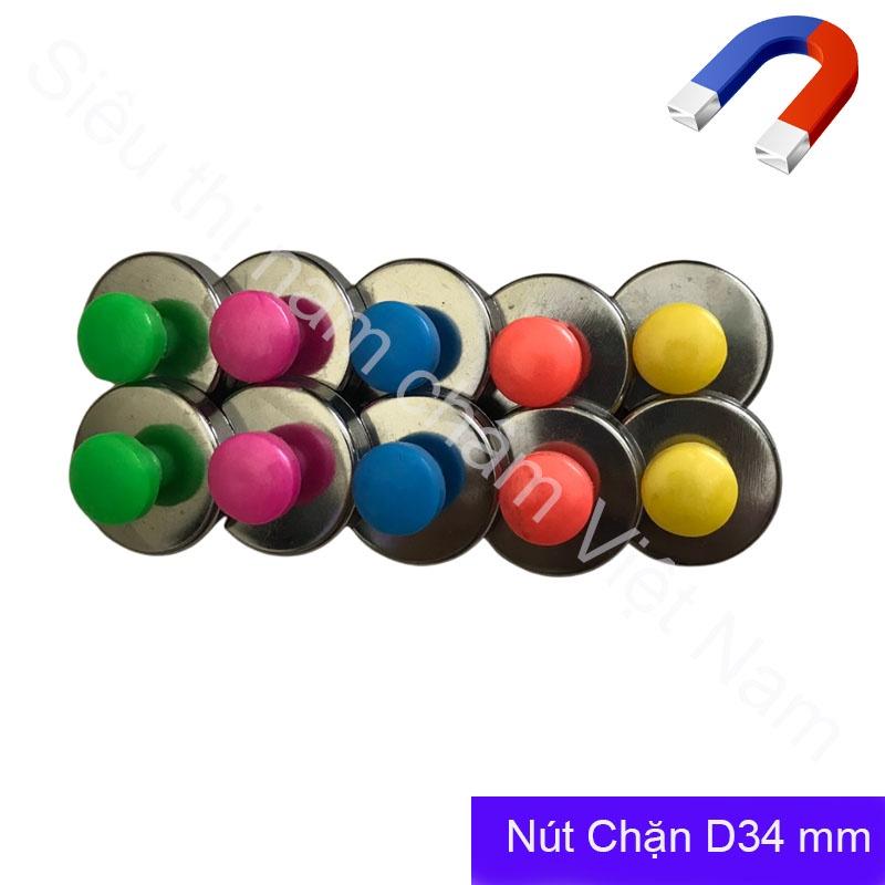 Nam châm núm inox phi 34mm