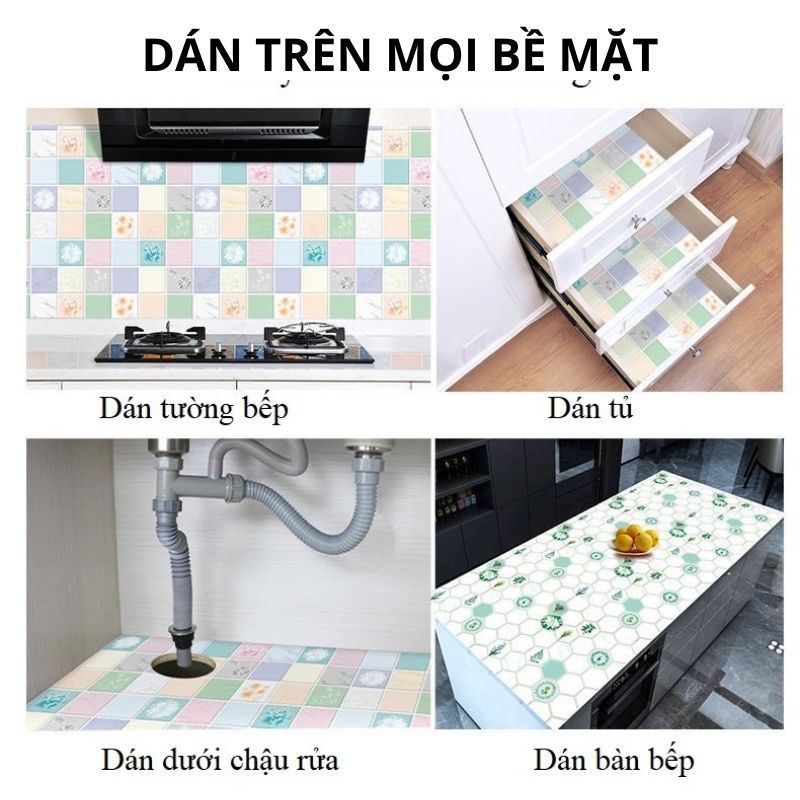 DECALDÁN TƯỜNG, GIẤY DÁN TƯỜNG, DÁN BẾP HỌA TIẾT DỄ THƯƠNG 2M*60CM