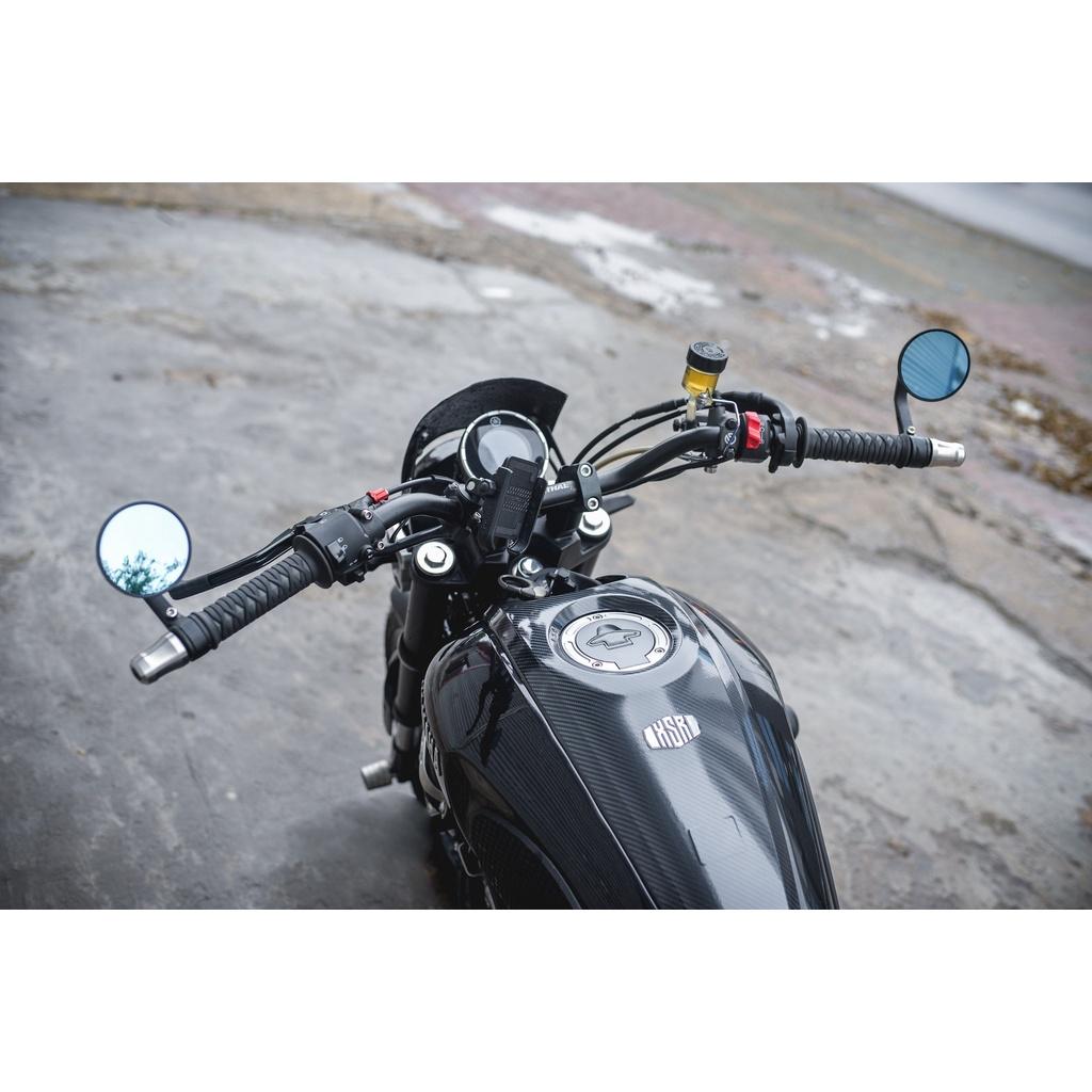 Gương gù tròn CNC gù tay lái kiểu dáng Cổ Điển lắp dành cho xe XSR155/ Honda CB150/300r/650R - Phong Cách - Sang Trọng.